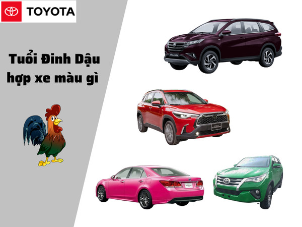 Màu xe Toyota mang lại may mắn cho người tuổi Đinh Dậu mệnh Hỏa