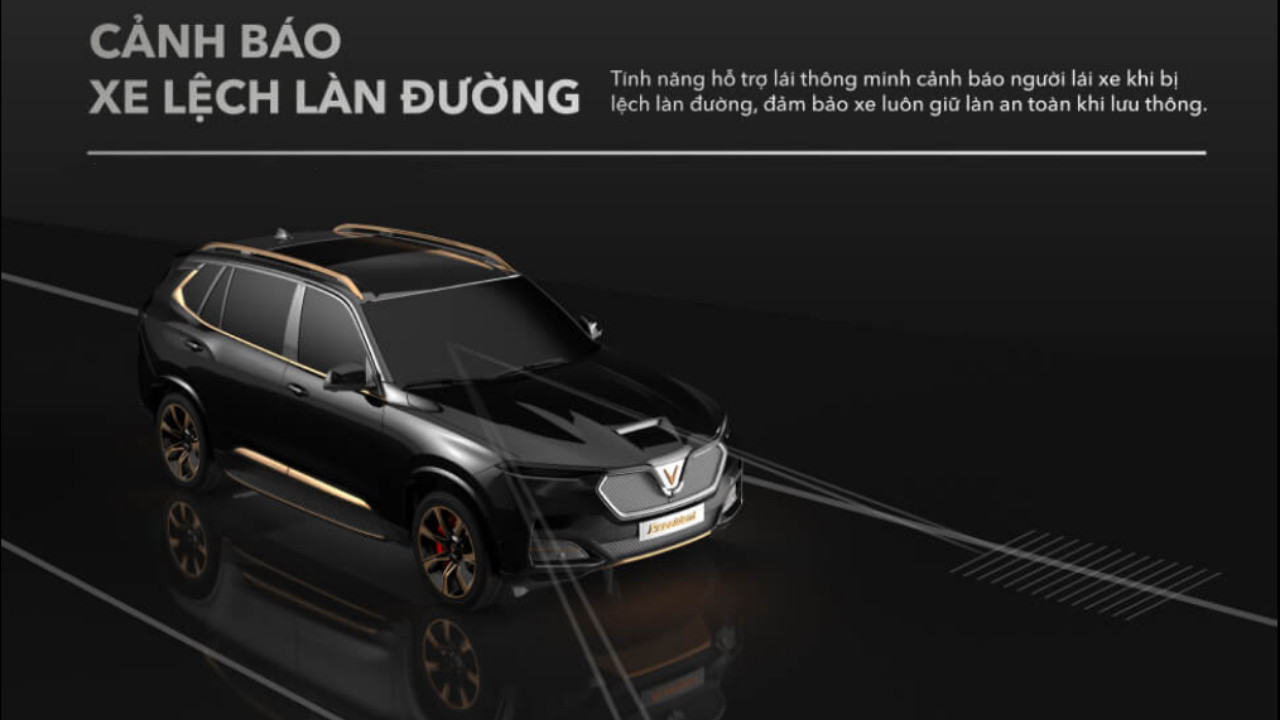 Minh họa tính năng cảnh báo chệch làn đường là công nghệ hỗ trợ lái xe