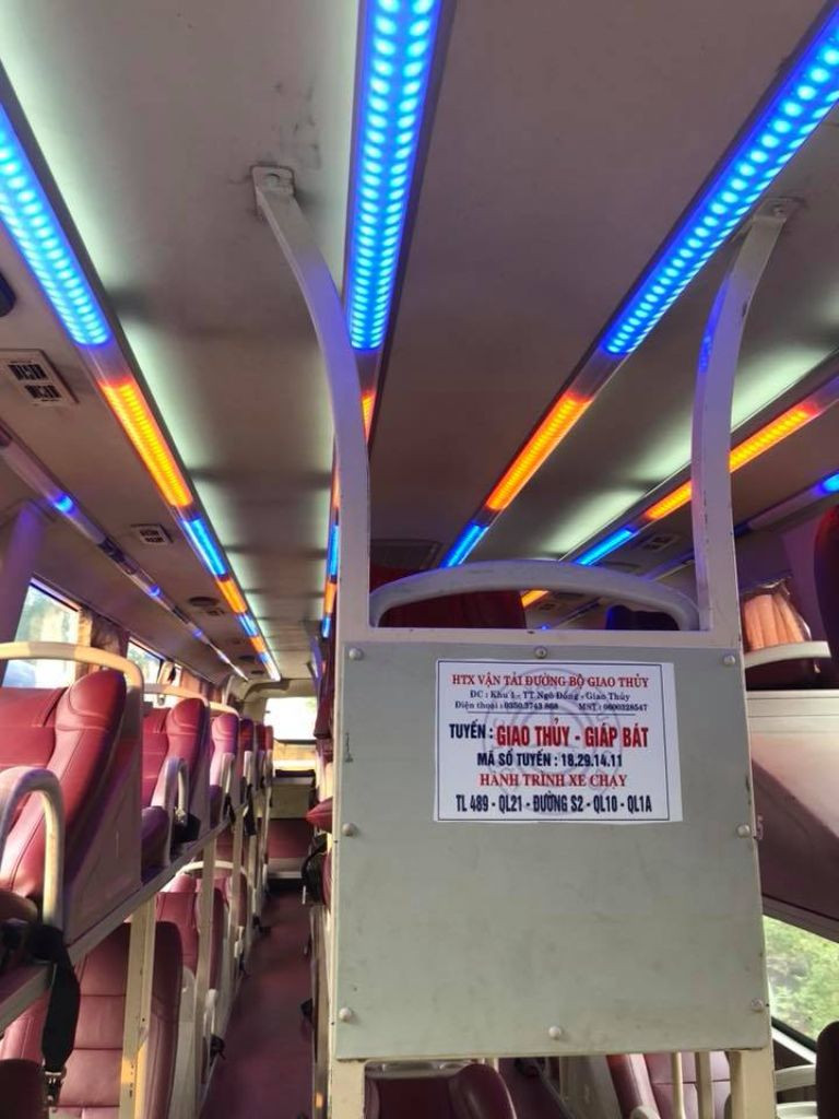 Nội thất hiện đại trên xe khách Thanh Phong chạy tuyến Đà Lạt Kiên Giang