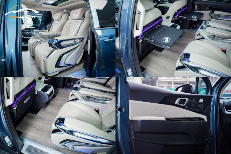 Nội thất Kia Carnival với gói độ Limousine nâng cao