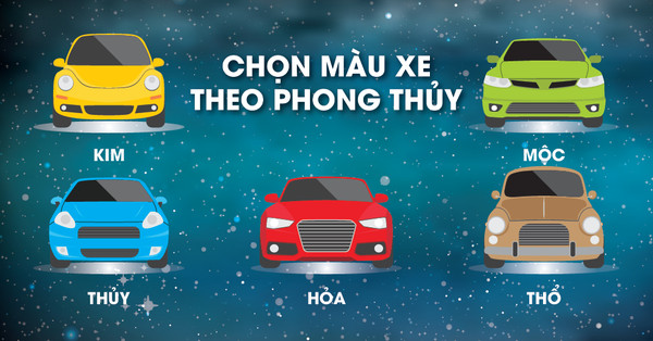 Phong thủy màu xe ô tô