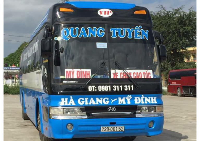 Thông tin về ưu đãi và dịch vụ xe khách nhà xe Quang Tuyến tuyến Hà Nội Hà Giang