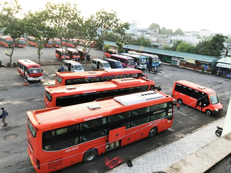 Toàn cảnh Bến xe Châu Đốc, trung tâm giao thông An Giang
