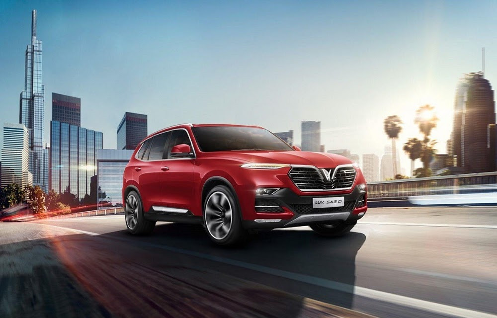Tổng thể ngoại hình hiện đại của một mẫu xe SUV 7 chỗ