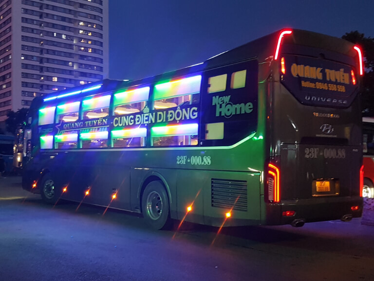 Xe giường cabin cung điện của nhà xe Quang Tuyến chạy tuyến Hà Nội Hà Giang