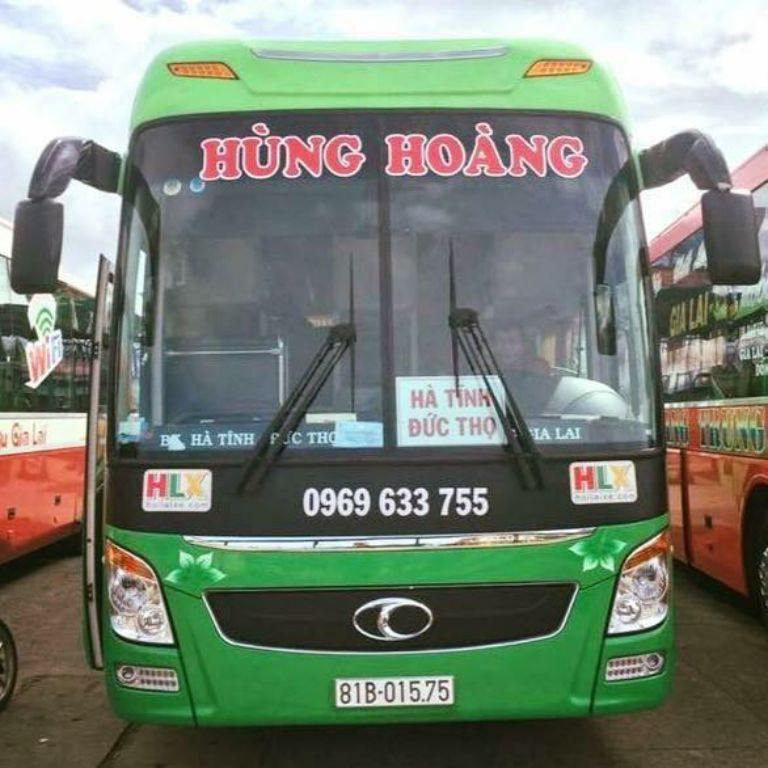 Xe Hùng Hoàng sẵn sàng phục vụ hành khách đi Pleiku từ Đà Nẵng