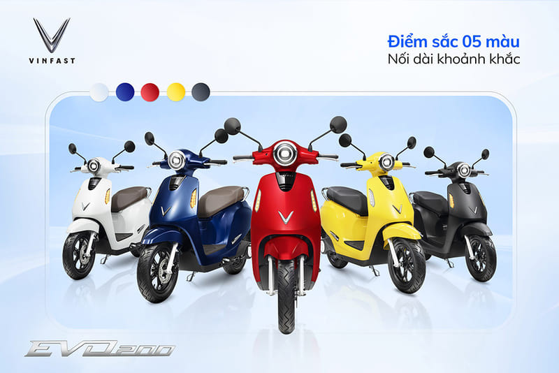 Xe máy điện VinFast Evo200 với thiết kế bo tròn trẻ trung