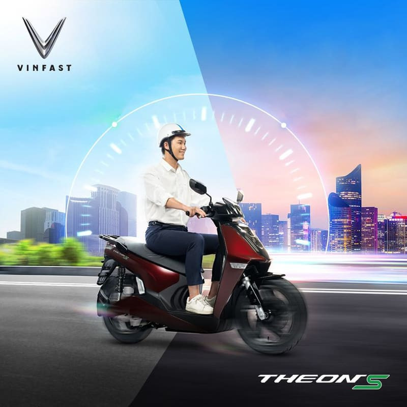 Xe máy điện VinFast Theon S kiểu dáng thể thao cho phái mạnh